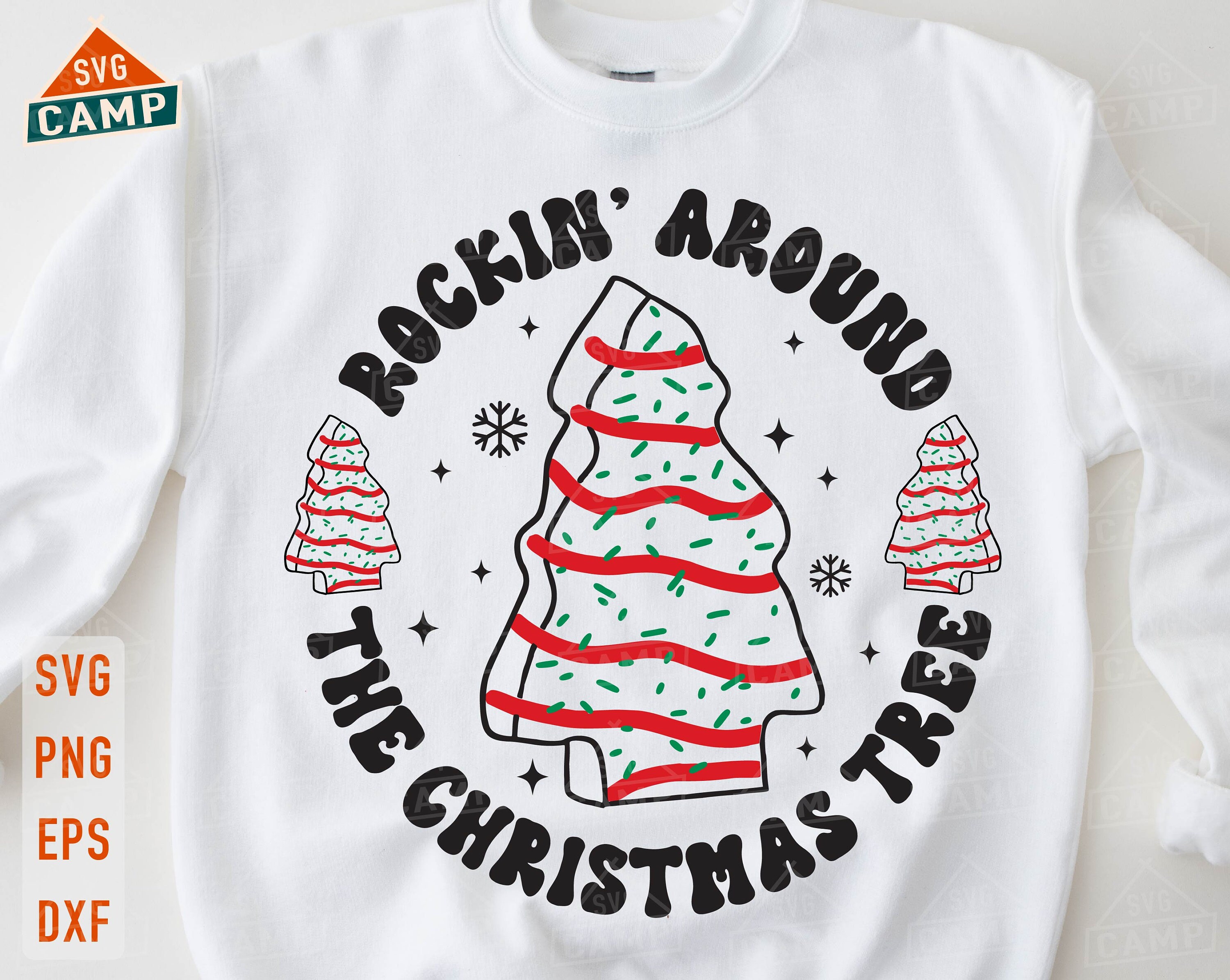 Discover Rockin' Around The Christmas Tree Cake Weihnachten Snacks T-Shirt