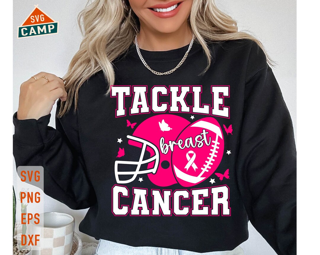 Tackle Breast Cancer Svg, Tackle Cancer Svg, Breast Cancer Awareness
