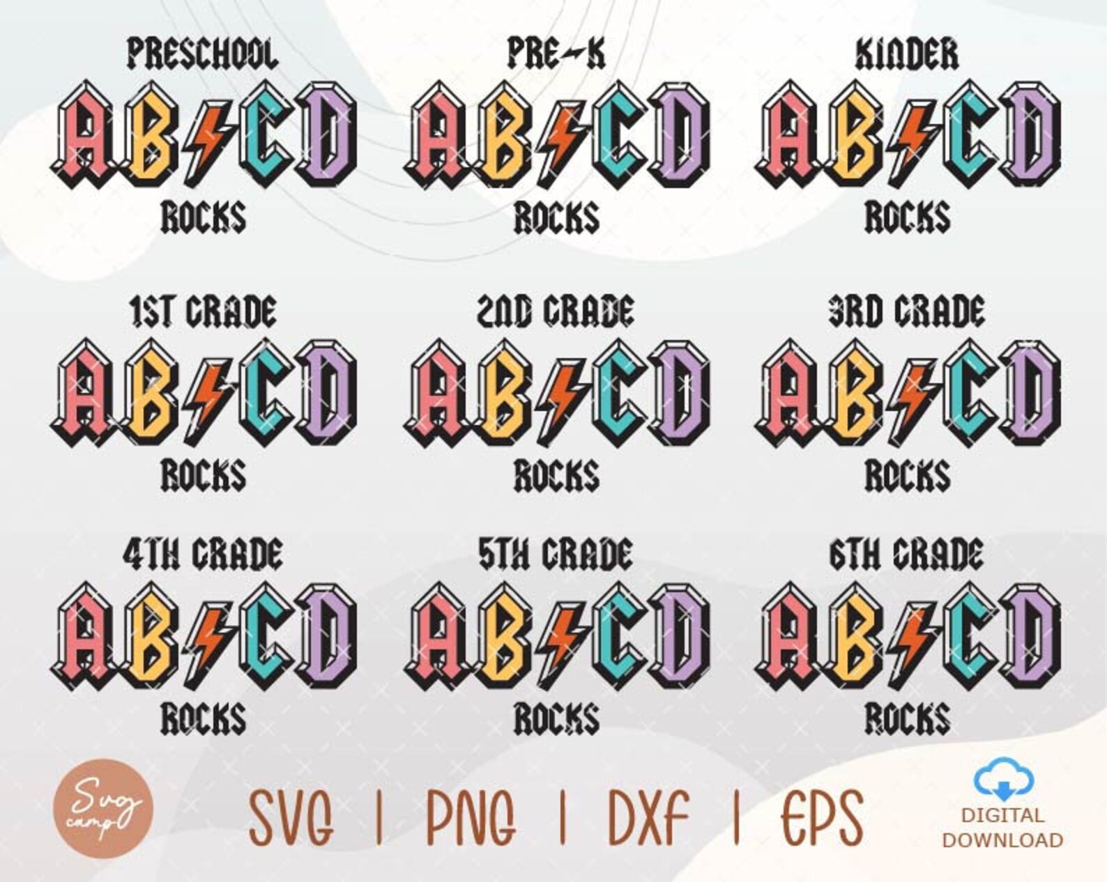 Teacher ABCD Rocks Svg Bundle Teacher Squad Svg First Day of - Etsy