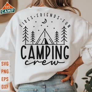Camping Crew Svg, Adventure Svg, Funny Camping Svg, Summer Camp Svg, Campfire Svg, Camping Life Svg, Happy Camper Svg, Camping Shirt Svg