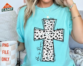 Dalmatian Cross Hi is Risen Png, Happy Easter Png, Jesus Easter Png, Retro Easter Png, Easter Cross, Dalmatian Easter Png, Easter Shirt Png