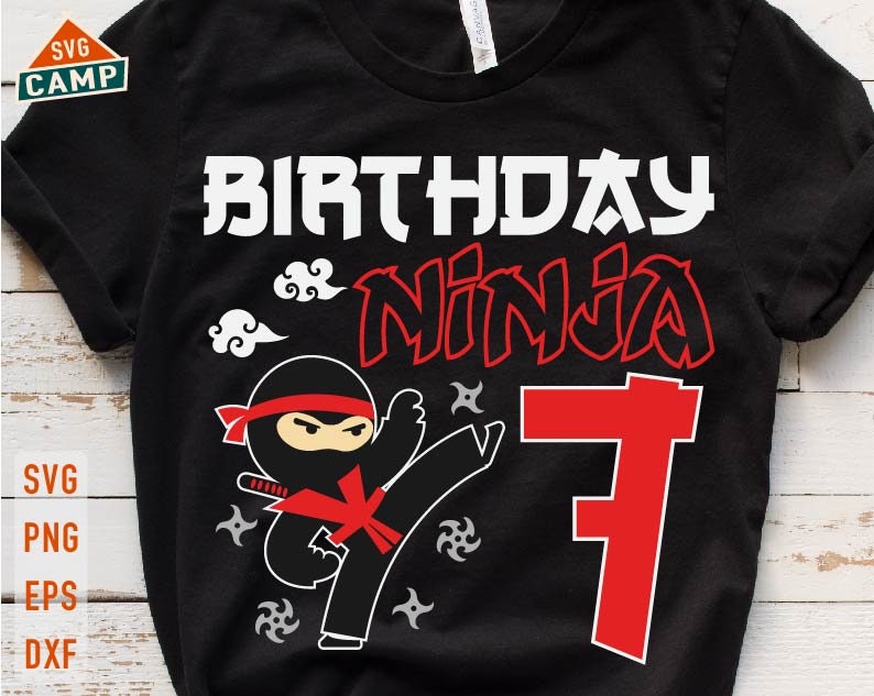 Kids Birthday Ninja Shirt Year Old Ninja Birthday Party Theme Men - TeeUni