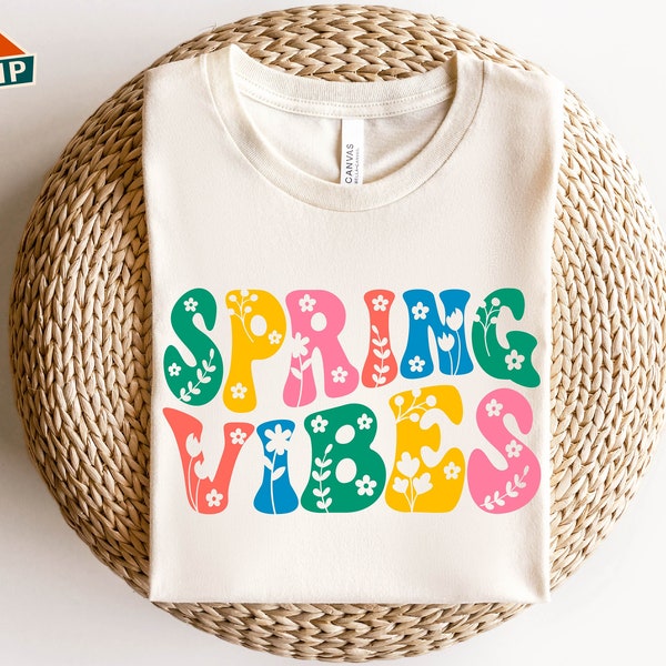 Spring Vibes svg, Spring svg, Spring Flowers svg, Hello Spring svg, Easter svg, Spring Sign svg, Welcome Spring svg, Spring Shirt svg