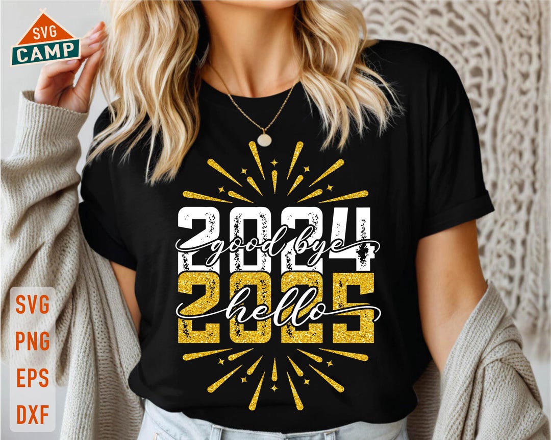 Au revoir 2024 Bonjour 2025 SVG, Bonjour 2025 SVG, Bonne année 2025 SVG