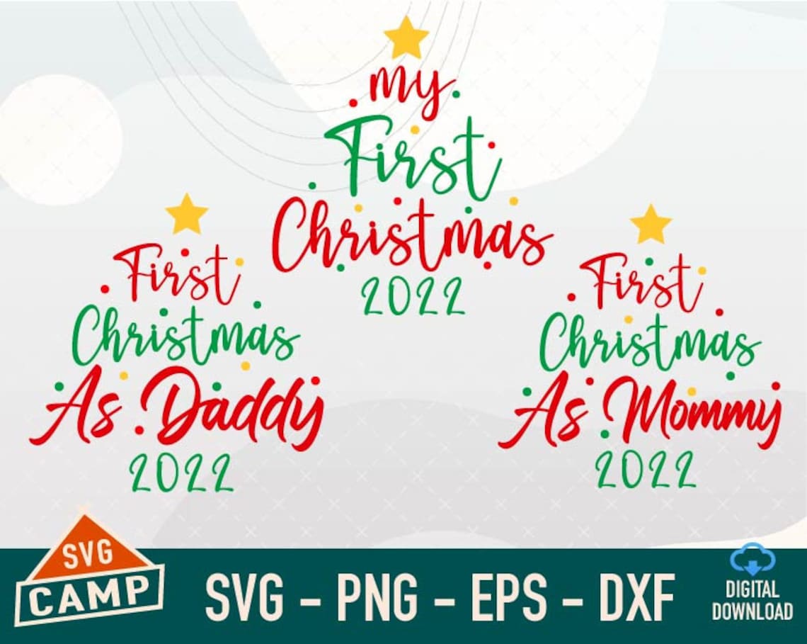 1st Christmas Family Svg My First Christmas Svg First Etsy
