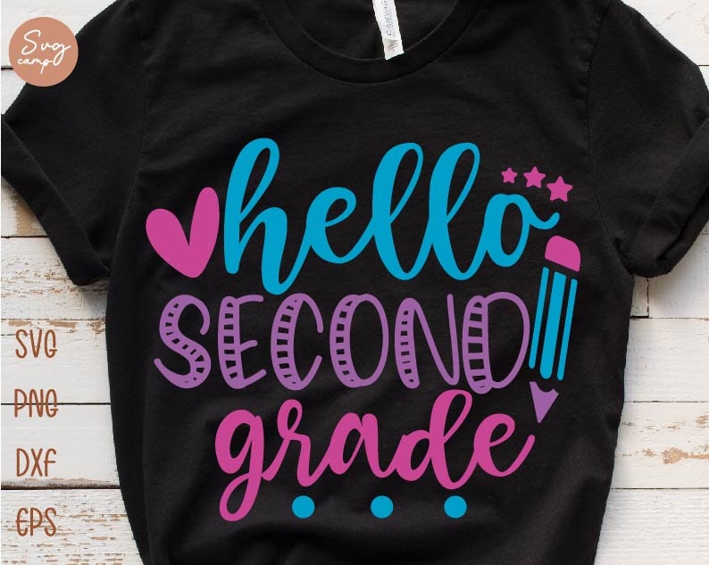 Hello Second Grade Svg 2nd Grade Svg Back to School Svg - Etsy