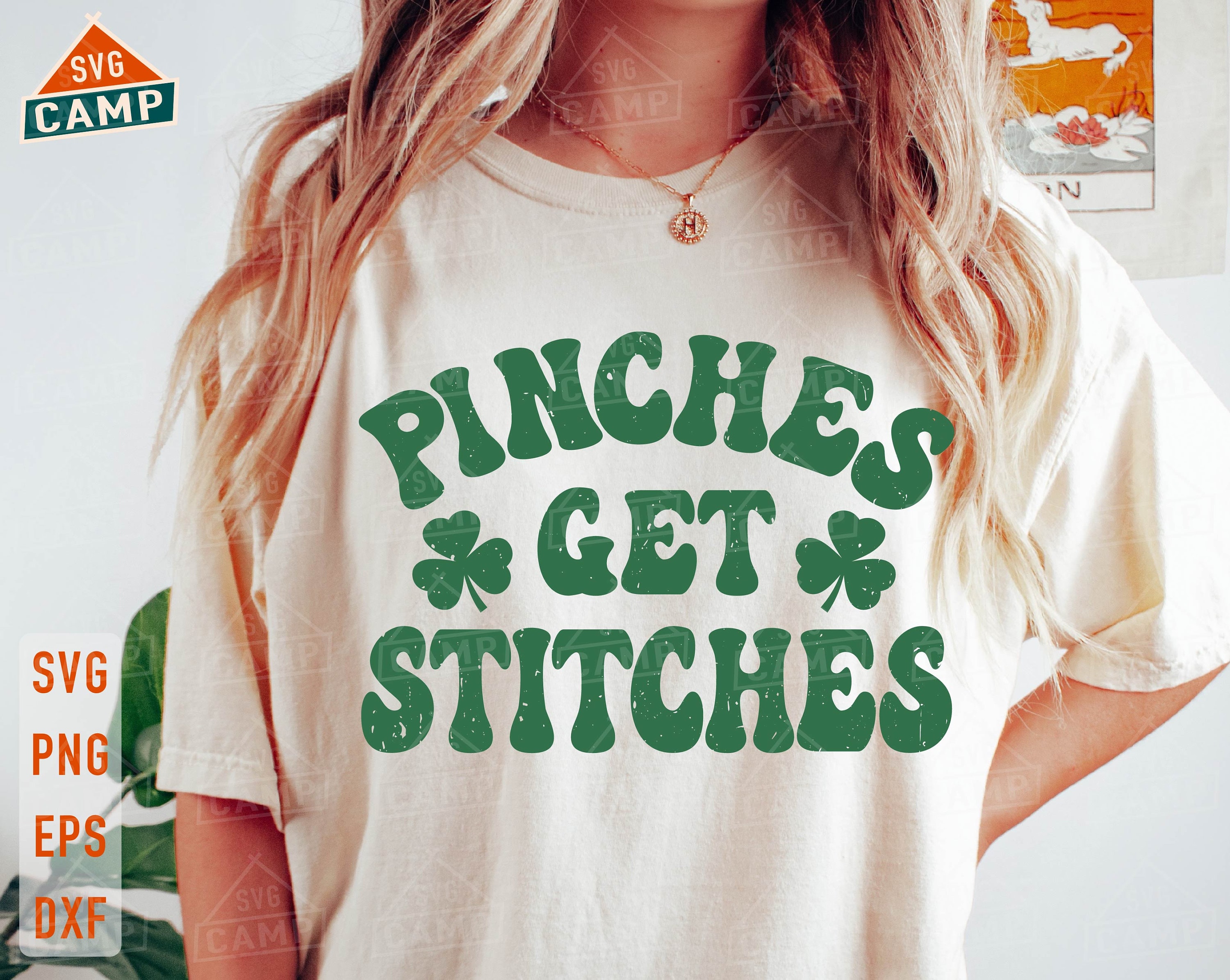 Discover Pinches Get Stitches Shirt, Four Leaf Clover Shirt, Lucky Shirt
