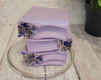 Lavender Large Cold Process Body Soap Bar  (Vegan) (4.5 oz) Handmade