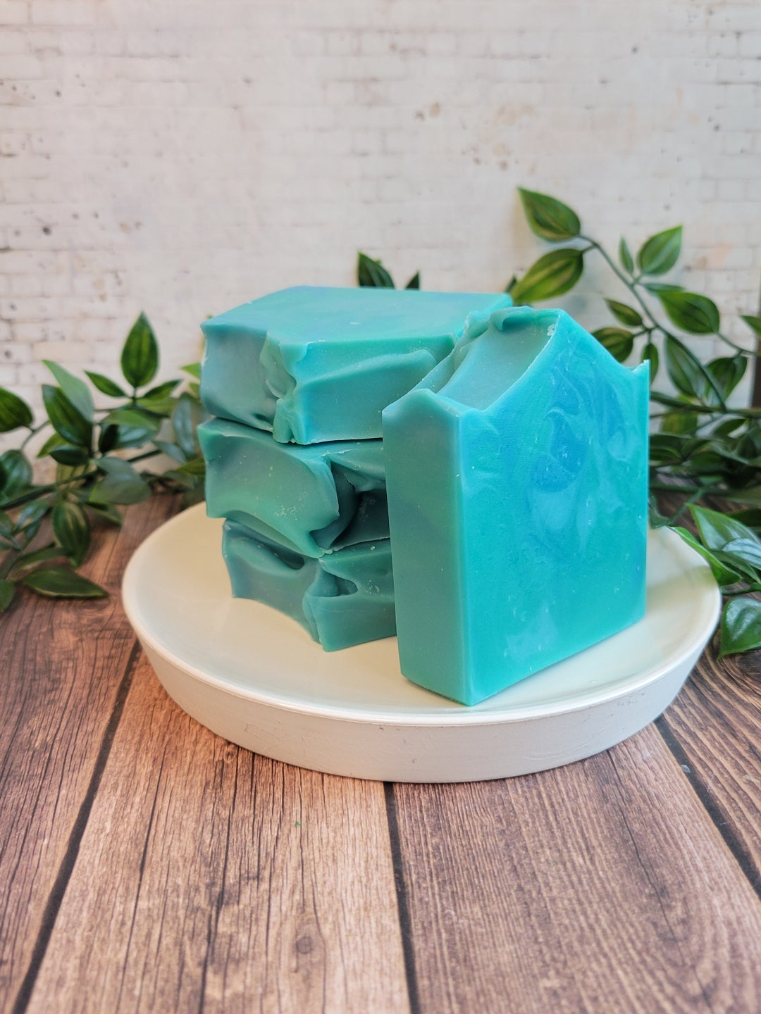 Eucalyptus and Mint Large Cold Process Body Soap Bar (vegan) (4.5 Oz ...