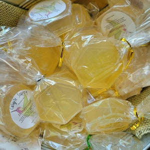 Dye Free Small Honeycomb Bee Handsoap, with real honey.