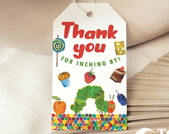 Hungry Caterpillar Thank You Tag | Favor Tag  | Birthday Thank You | INSTANT DOWNLOAD