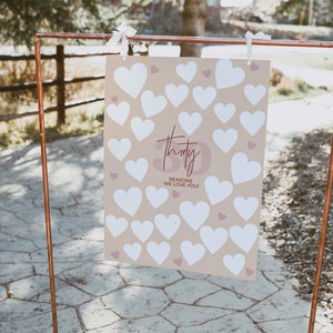 30 Reasons We Love You Sign Poster, Love About You, 30th Birthday Party Decor Retirement Anniversary | 30th Signature Guestbook, Blush Mauve