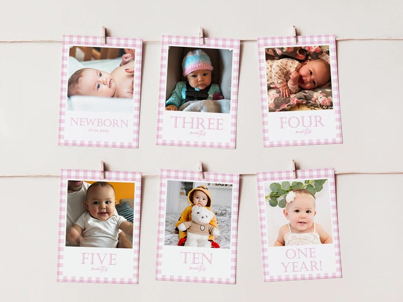 Pink Gingham Time Capsule Sign and Note Set | First Birthday Decor ...