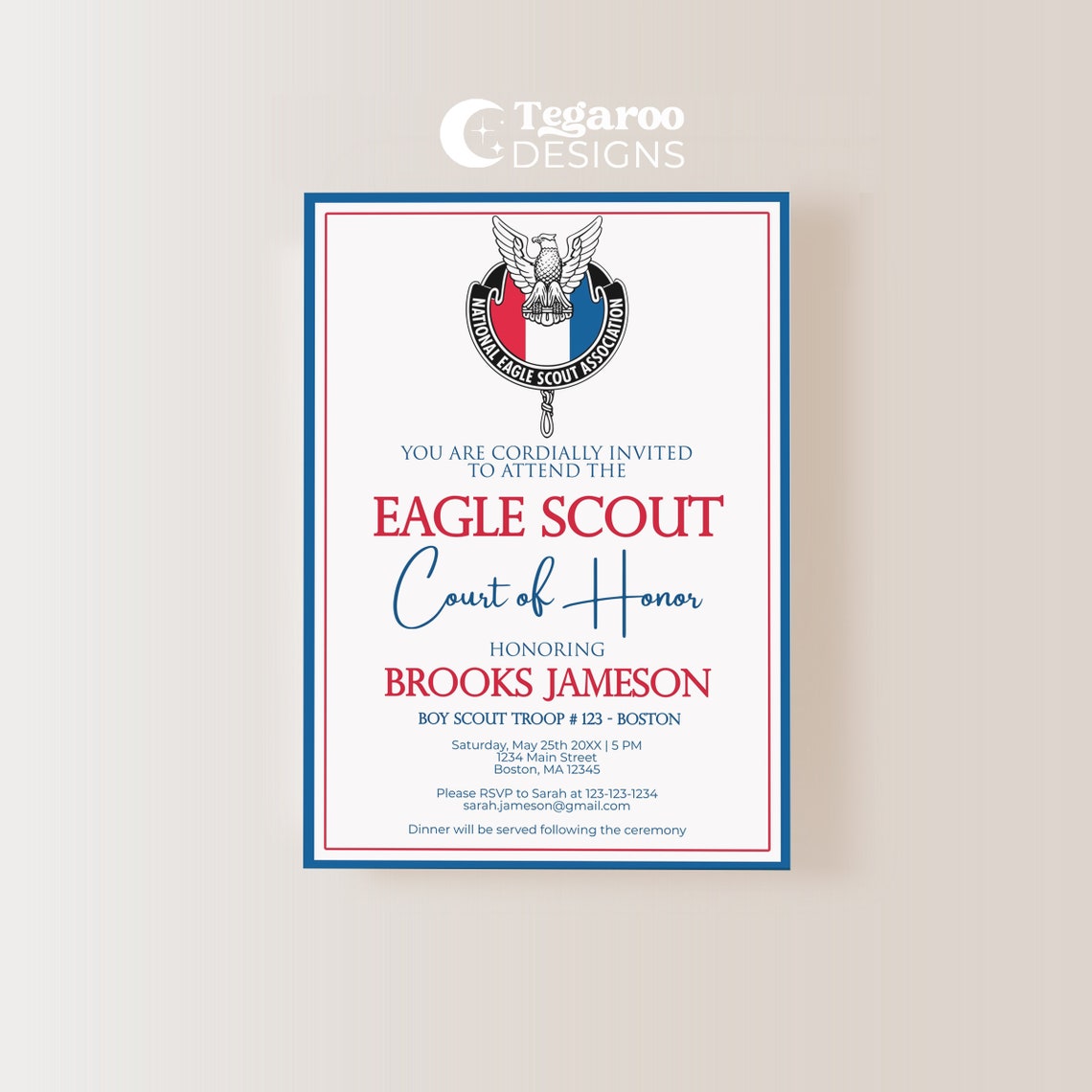 Eagle Scout Court of Honor Invitation Ceremony Editable Etsy Eagle Scout Court of Honor Invitation Ceremony Editable Etsy