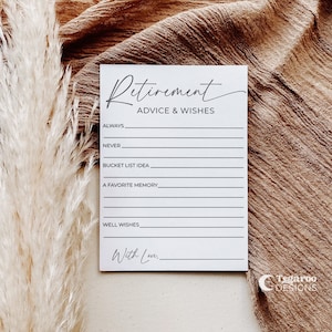 Retirement Advice and Wishes Party Game | Retirement Activity | Fun Retirement Party Coworker | Retirement Well Wishes | Work place games