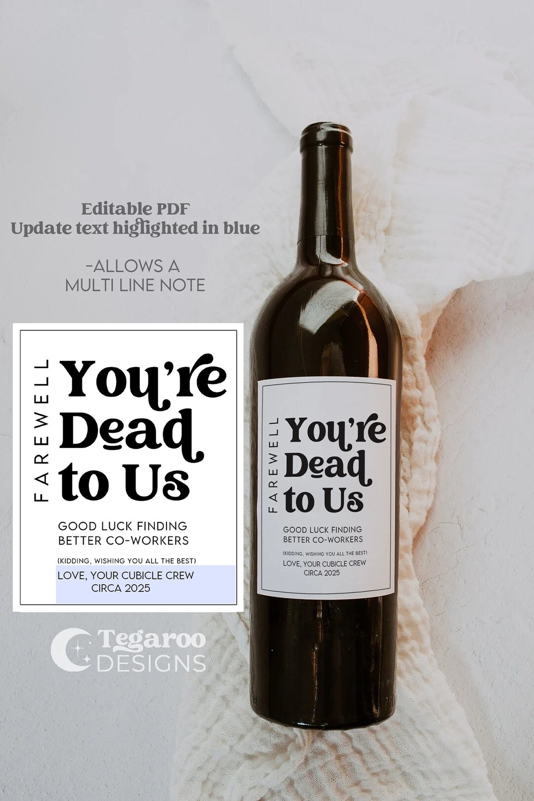 Farewell You're Dead to Us | New Job Gift | Coworker Gift | Goodbye ...