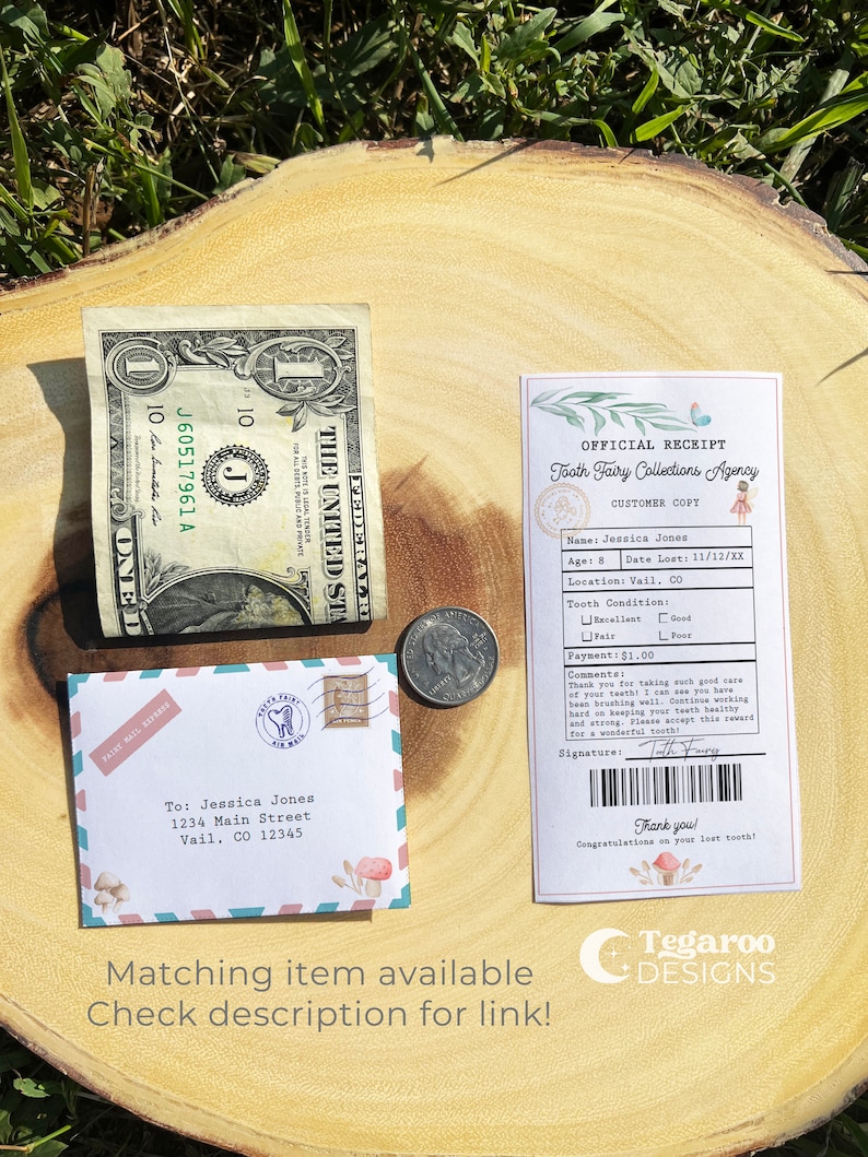 Lost Tooth Realistic Tooth Fairy Mini Tiny Letter Receipt - Etsy
