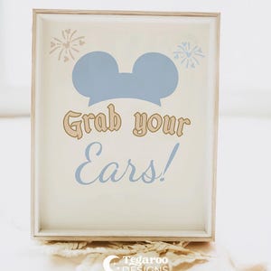 Blue Disneyland Baby Shower Bundle | Babyland Bundle | Invitation Set | Signs | Cupcake Toppers | Pennants | Banners | Boy Baby Shower image 4