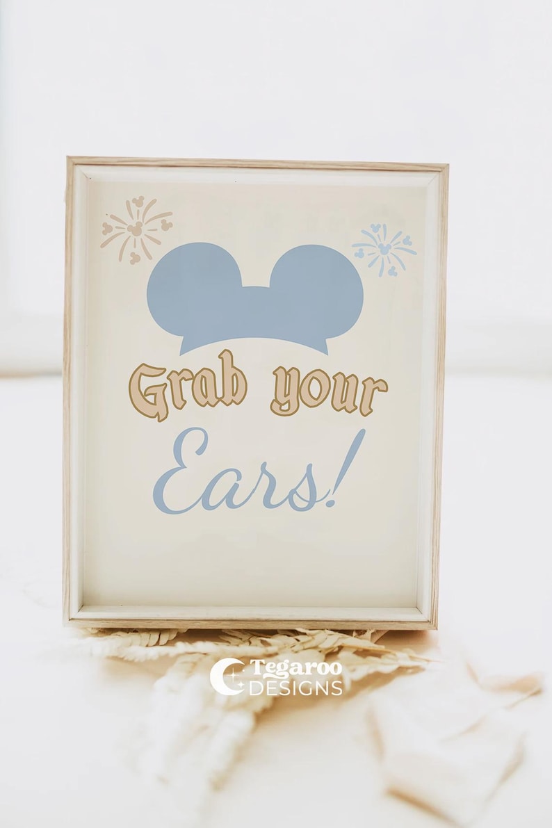 Blue Disneyland Baby Shower Bundle | Babyland Bundle | Invitation Set | Signs | Cupcake Toppers | Pennants | Banners | Boy Baby Shower image 4
