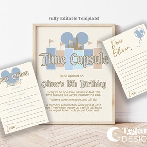 Niebieski spersonalizowany znak Disneyland, znak na baby shower, znak urodzinowy, pobieranie cyfrowe, minimalistyczny nowoczesny | Urodziny chłopca zdjęcie 13