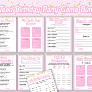 Teen Girl Birthday Games, Sweet 16 Birthday Games, Teen Girl Birthday Games, Pre-teen Girl Birthday Games, Clean Games for Her Instant