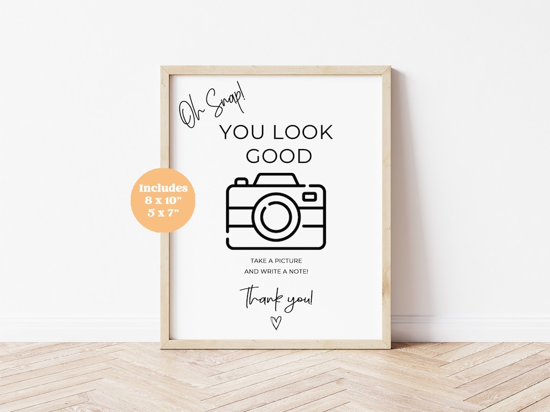 Simple Photo Sign Simple Clean Modern Minimalist Photo Booth Sign | Baby Shower | Wedding ...