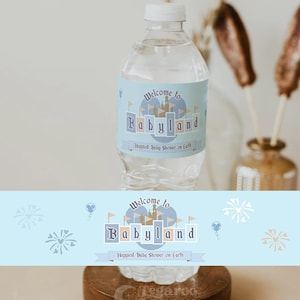 Blue Disneyland Baby Shower Bundle | Babyland Bundle | Invitation Set | Signs | Cupcake Toppers | Pennants | Banners | Boy Baby Shower image 5