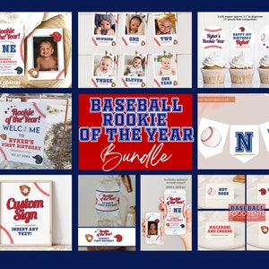 Baseball Rookie of the Year Baby's First Year Photo Collage | 1st ...