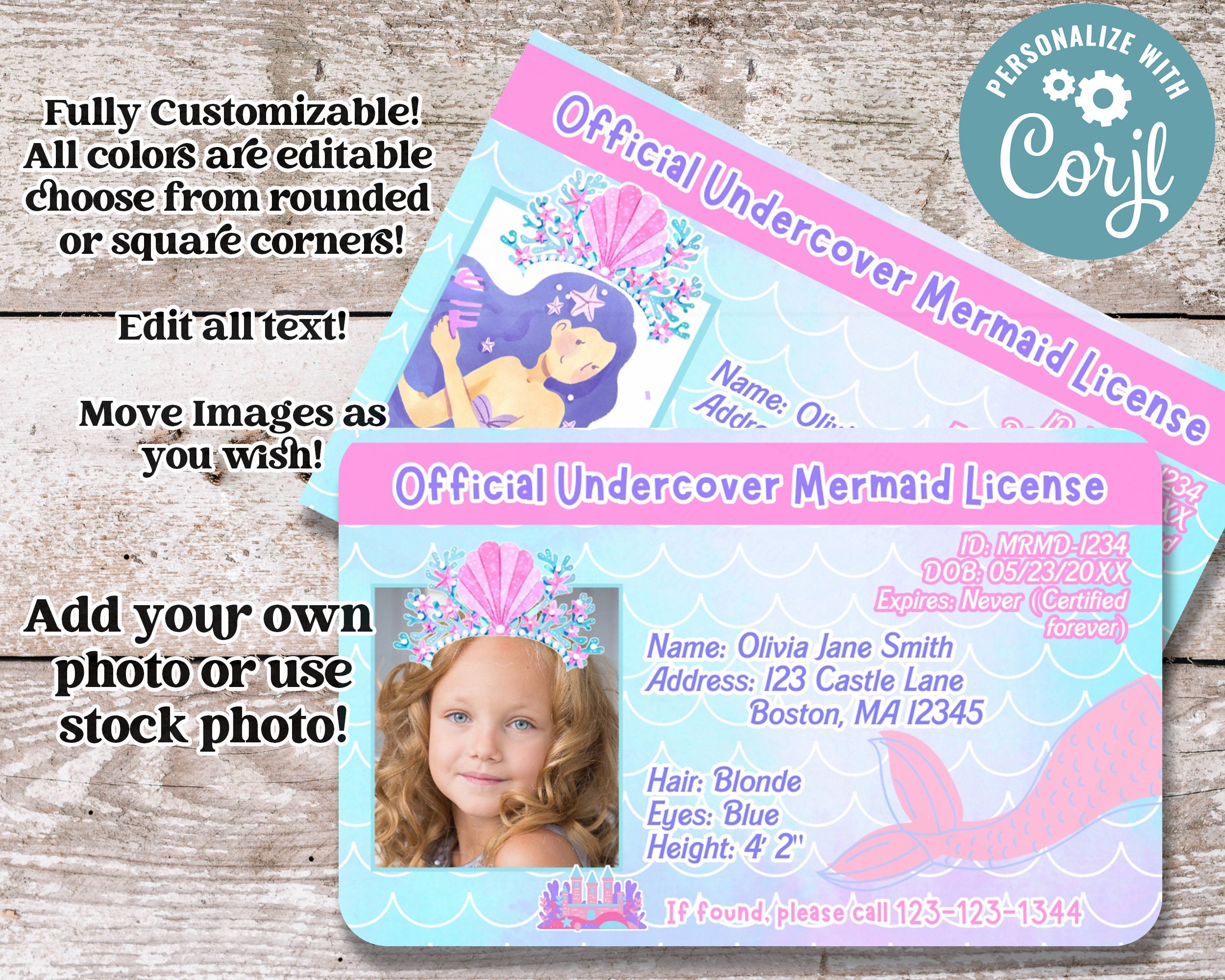 Personalized Princess License | Drivers License | Kids License | Child ...