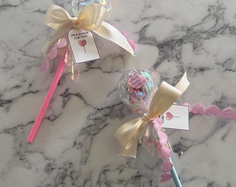 Kids Lollipop Valentine Card Tags, Printable Classroom Valentines (Digital Download)