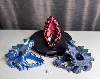 Dragon Head Dice Tower – 3D Printed Fantasy Gaming Accessory | Multiple Color Options