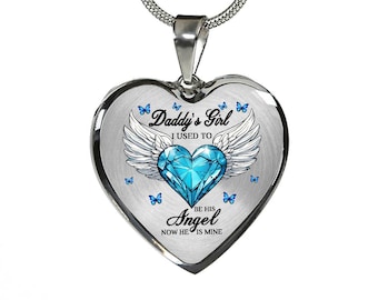 Daddy's Girl, Gift For Daughter From Dad, Personalized Heart Pendant Necklace, Christmas  Gift, Daughter Birthday, Engraved Necklace