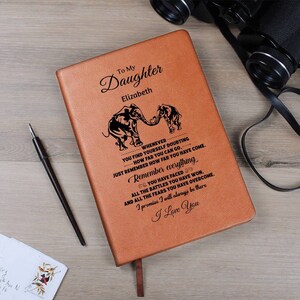 To My Daughter Personalized Leather Journal, Personalized Daughter Gifts, Custom Journal Notebook, Gift for Daughter image 10
