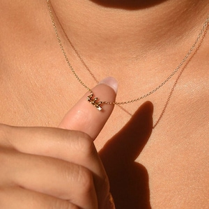 Gold 444 Pendant Necklace・Angel Number Gold Plated Necklace・Dainty Minimalistic Necklace・Meaningful and Faith Necklace・Birthday Gift For Her