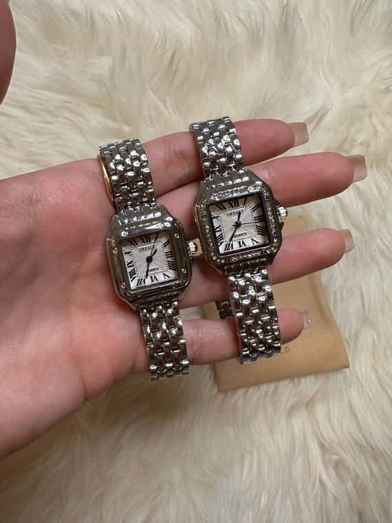 Silver Stainless Steel Rectangular Fashion Watch Two Options -  Denmark