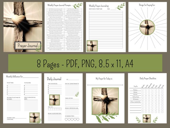 Prayer Journal Printable Daily Prayer 52 Weekly Journal - Etsy