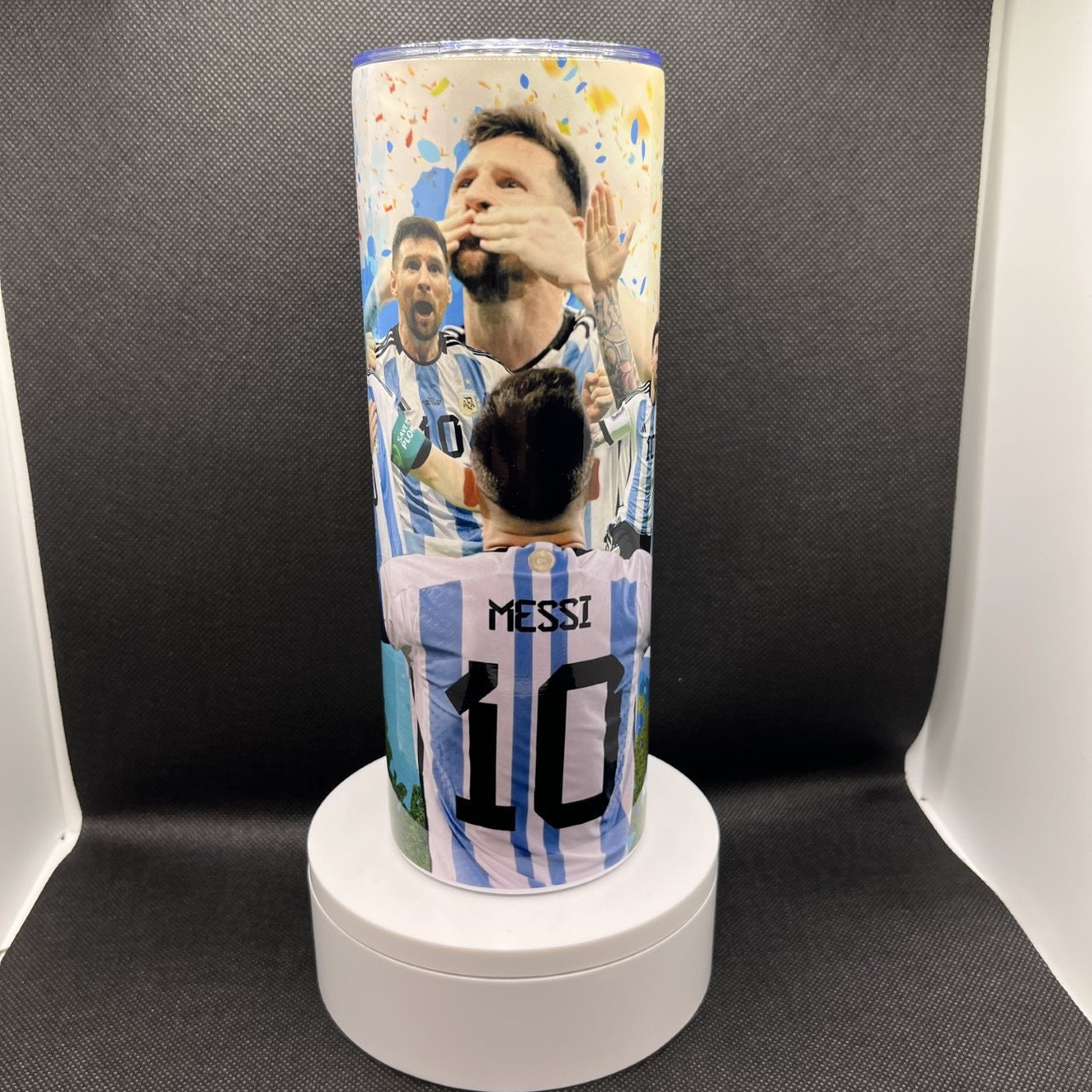 Lionel Messi Qatar 2022 20oz Stainless Steel Tumbler Cup Etsy