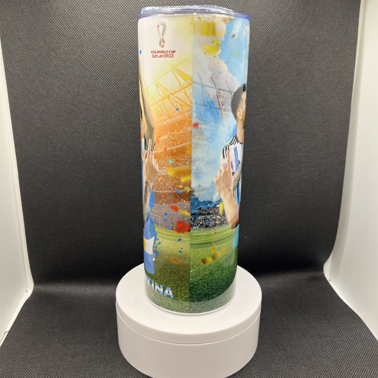 Lionel Messi Qatar 2022 20oz Stainless Steel Tumbler Cup Etsy