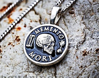 Memento Mori Pendant gothic Memento Mori Pendant With Chain