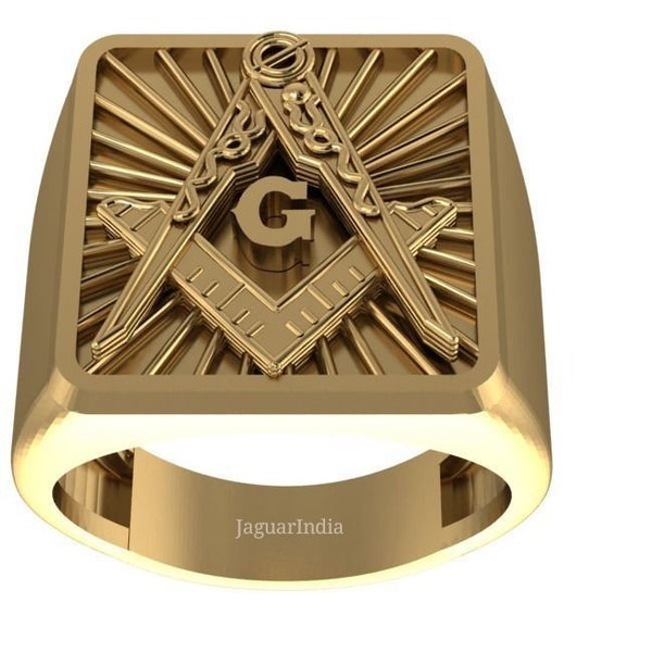 Mens Masonic Ring Etsy