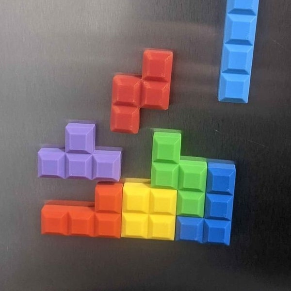 Classic Video Game Magnets - Tetris - Perfect Stocking Stuffer