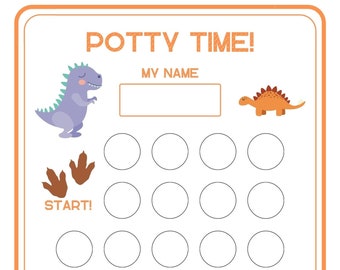 Dinosaur Potty Training Sticker Chart
