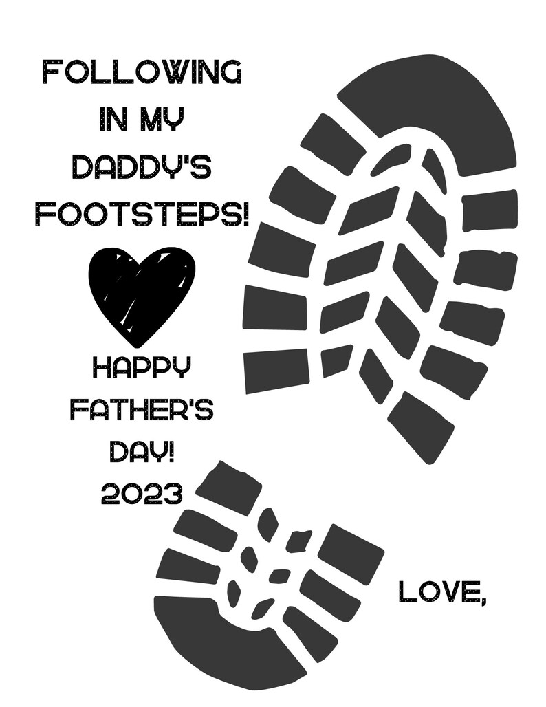 Happy Father's Day Footprint Craft Father's Day Gift - Etsy Canada