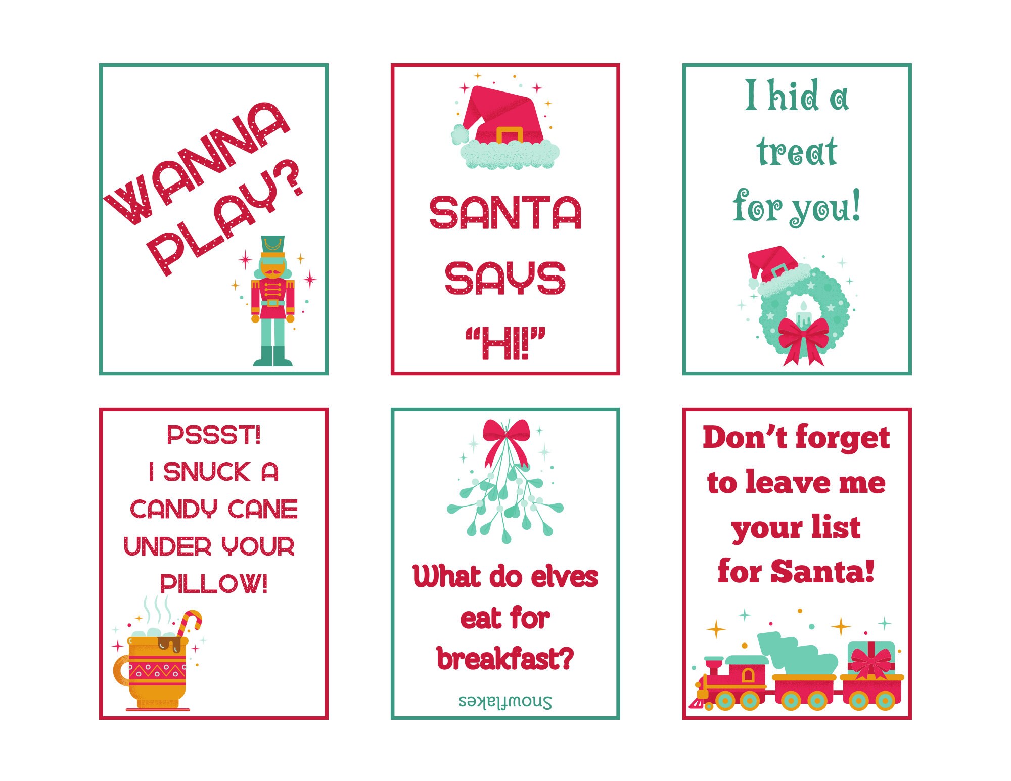 Elf Notes Elf Notes Printable Christmas Fun Elf Notes Elf Digital ...