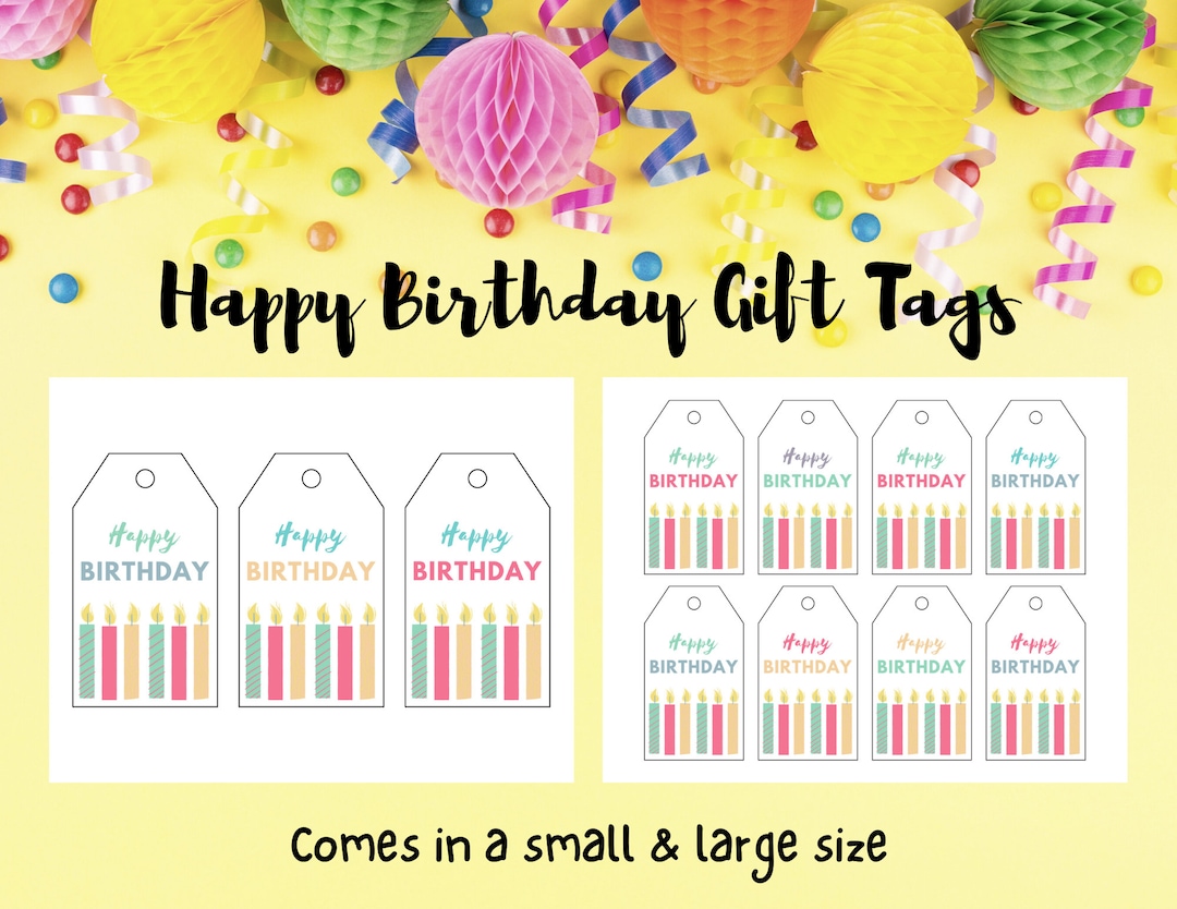 100+ Birthday Gift Tags Free PDF Printables (All in this article) –  Daydream Into Reality