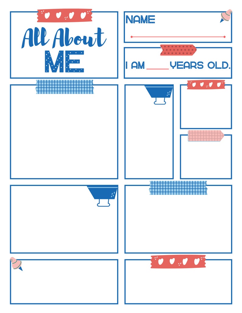 All About Me! All About Me Printable! Get to Know You! Back to School ...