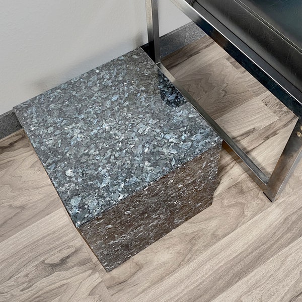 mymarmor Side Table Granite Labrador Blue Pearl