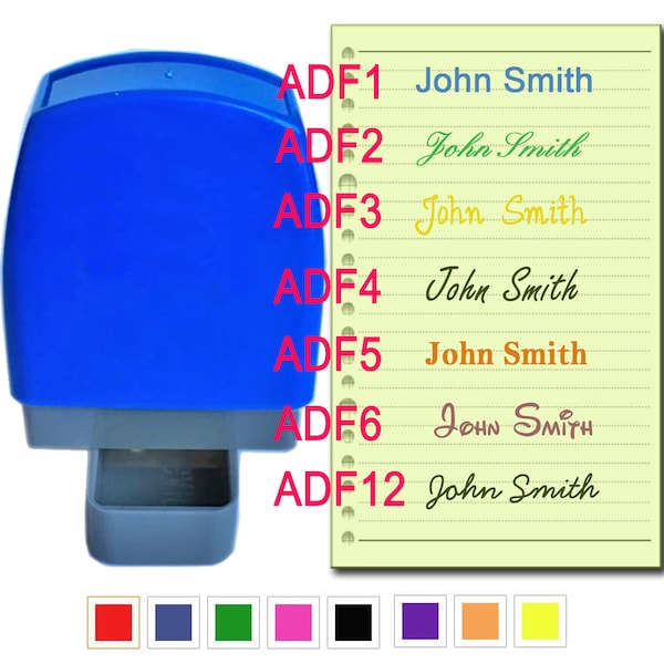 Custom Name Signature Stamp Personalize Self inking 30x10mm - For paper only