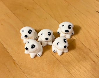 dog figurine miniature Montessori language object trinket craft dollhouse diy decoration cute decor