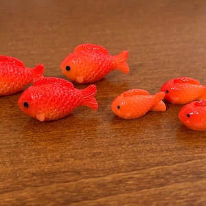 fish - miniature Montessori language object - sensory bin - trinket craft diy dollhouse resin toy